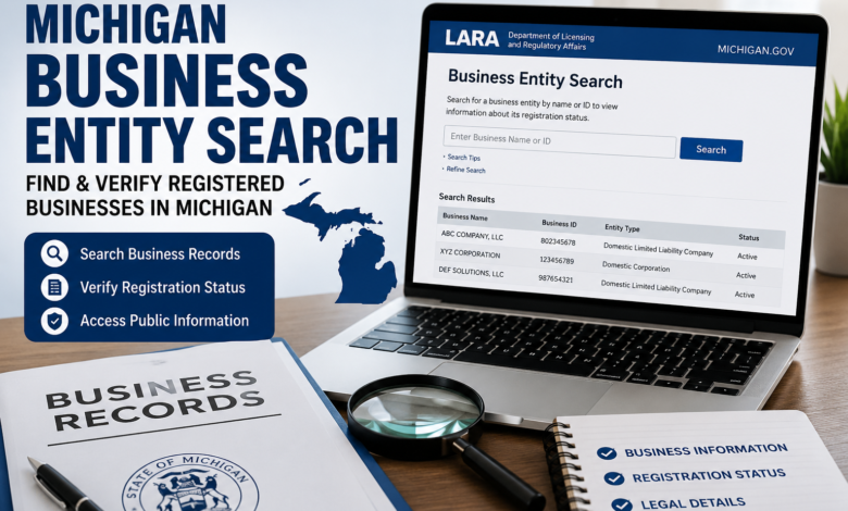 business entity search michigan